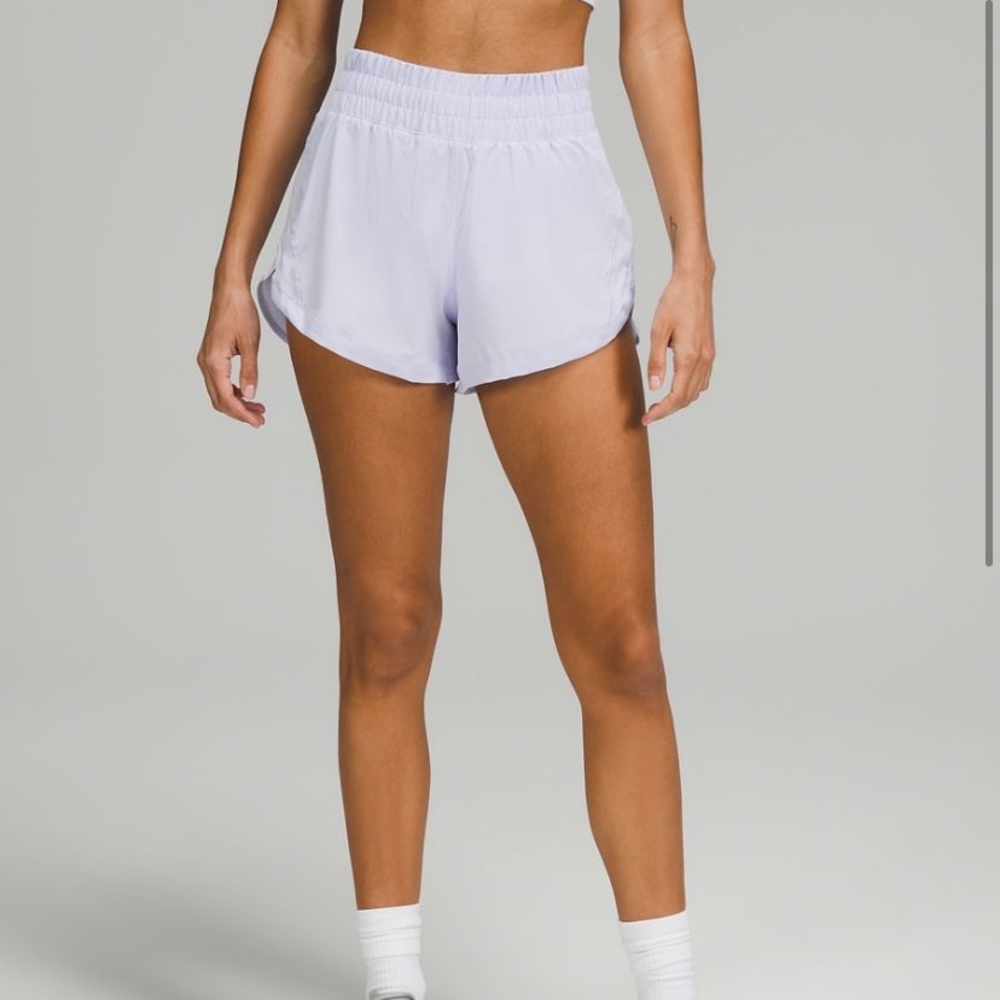 NWT Lululemon track that 3” high rise shorts Sz 4